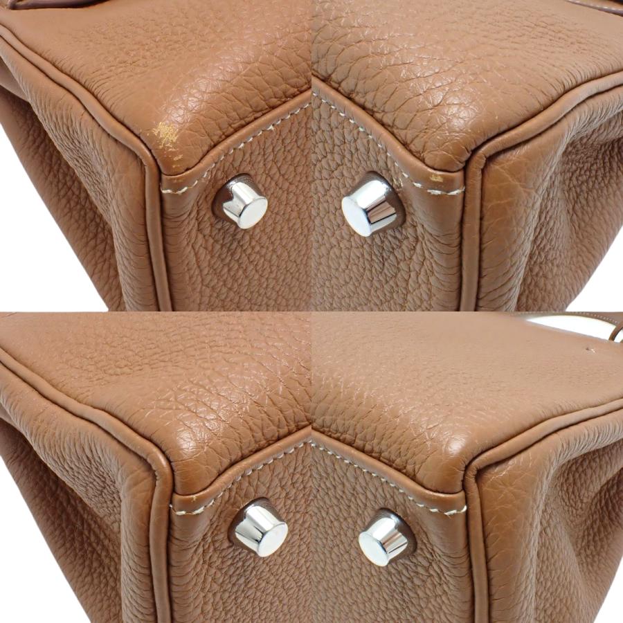 HERMES（エルメス） ケリー25 (内縫い) ゴールド ブラウン茶 トゴ