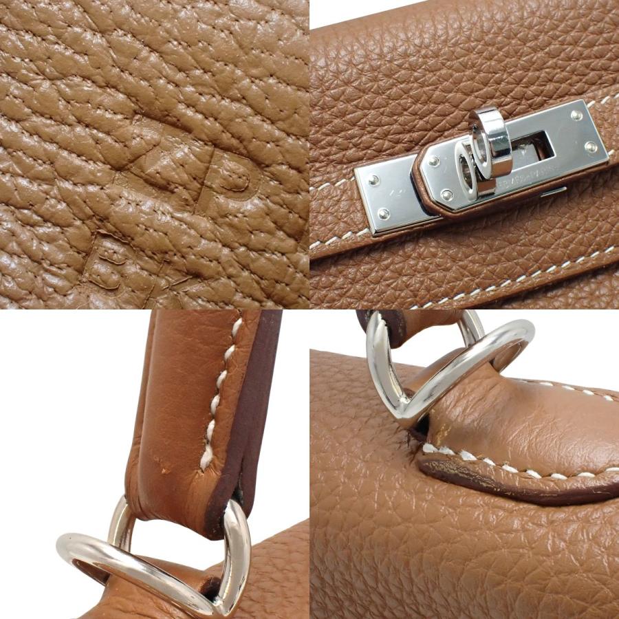 HERMES（エルメス） ケリー25 (内縫い) ゴールド ブラウン茶 トゴ