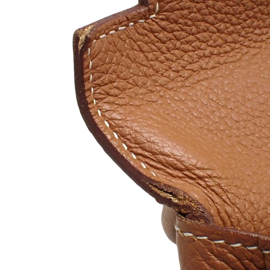 HERMES（エルメス） ケリー25 (内縫い) ゴールド ブラウン茶 トゴ