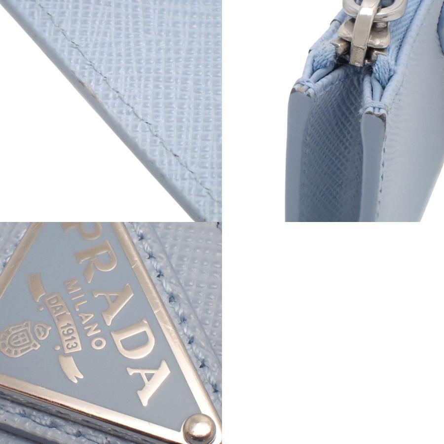 PRADA(プラダ) サフィアーノトライアングル カードケース サフィアーノレザー セレステ シルバー金具 1MC086 40802196997【アラモード】 | PRADA | 07