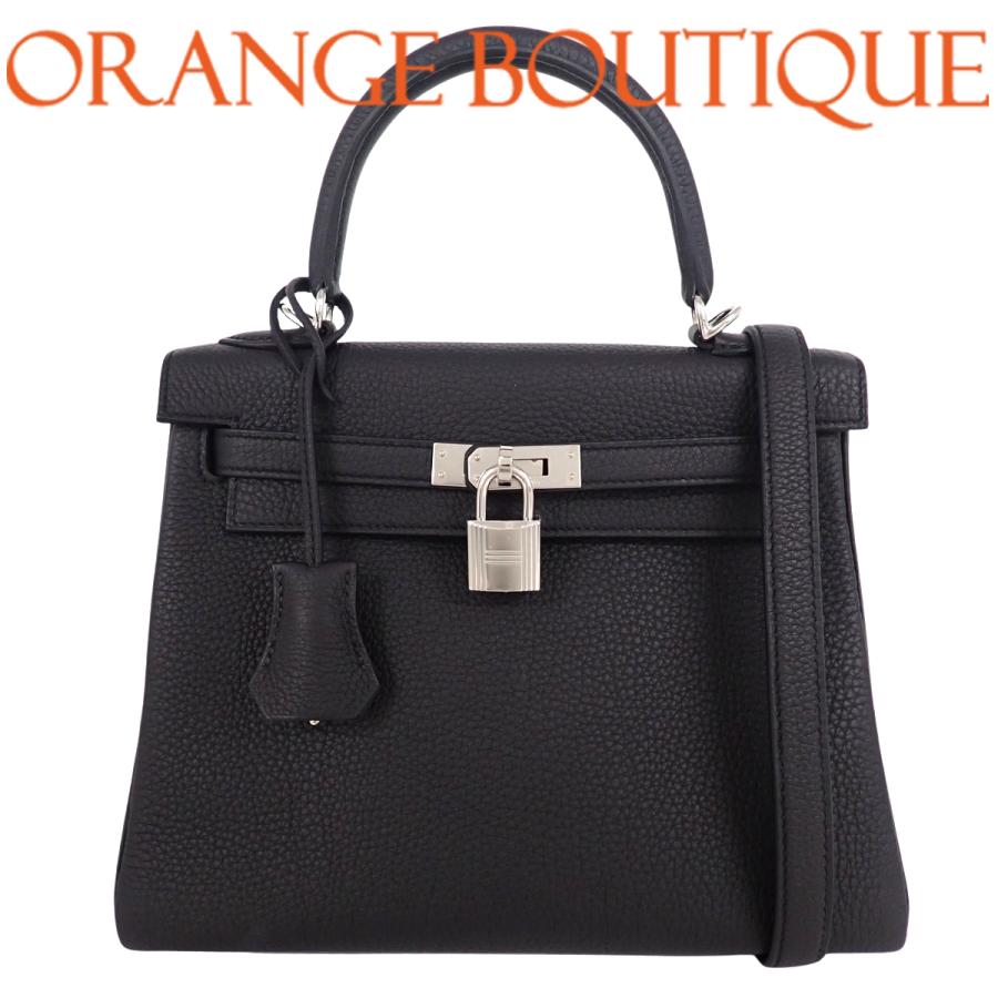 HERMES（エルメス） 【未使用】 ケリー25 (内縫い) ブラック黒 トゴ SV 