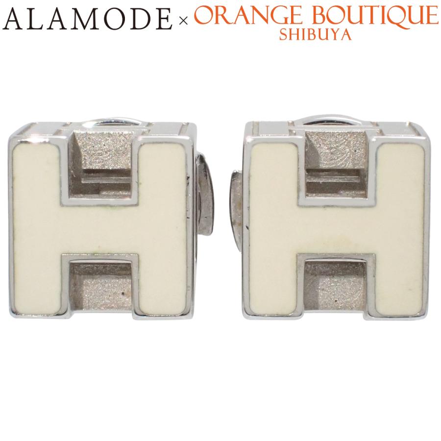 HERMES カージュドアッシュ Hキューブ ピアス HERMES（エルメス） カージュ ド アッシュ Hキューブ ピアス メタル