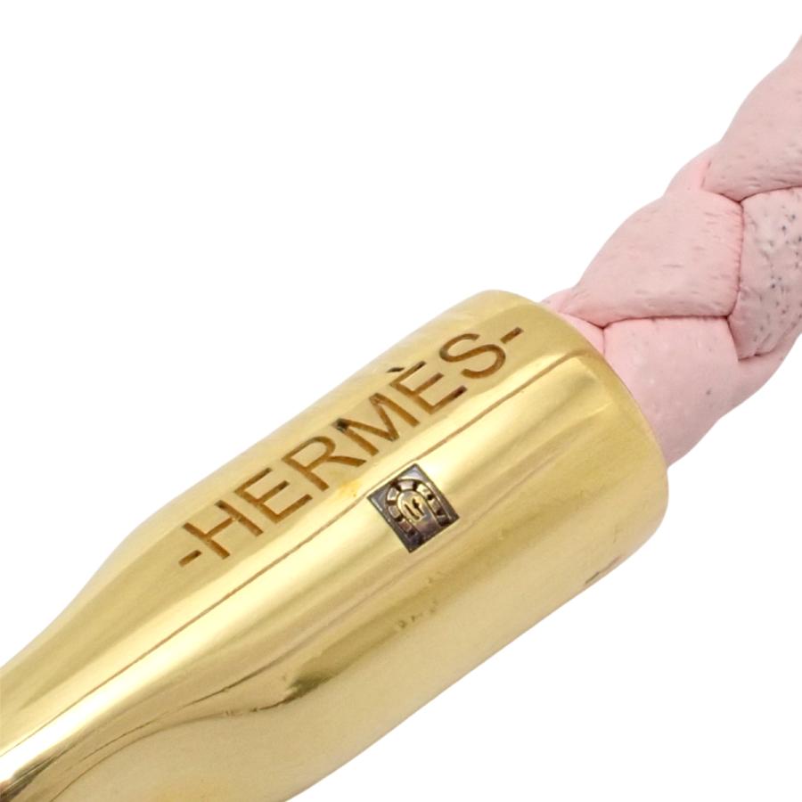 HERMES エルメス グレナン ブレスレット ピンク×ゴールド HERMES（エルメス） グレナン・ブレスレット ヴォースイフト メタル(GP