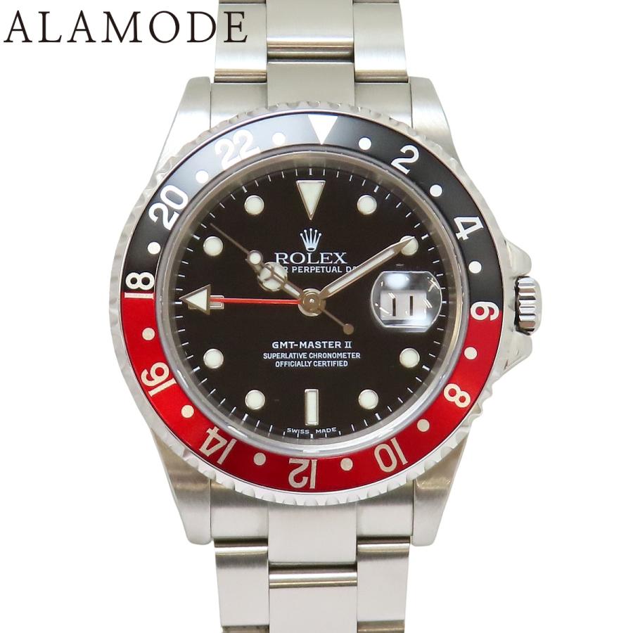 【保証書付】ロレックス GMT-マスター2 16710 SS F番 ブラック 自動巻き メンズ 40802201095【中古】【アラモード】 | ROLEX