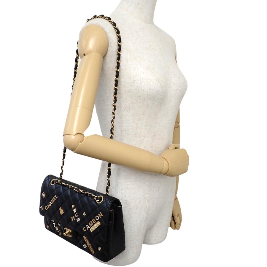 CHANEL(シャネル) マトラッセ ココマーク Wフラップ25 チェーンショルダーバッグ アイコン ラム 黒 A01112 40802201142【アラモード】 | CHANEL | 02