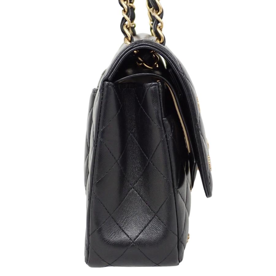 CHANEL(シャネル) マトラッセ ココマーク Wフラップ25 チェーンショルダーバッグ アイコン ラム 黒 A01112 40802201142【アラモード】 | CHANEL | 04
