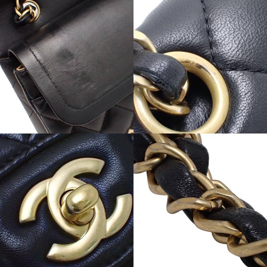 CHANEL(シャネル) マトラッセ ココマーク Wフラップ25 チェーンショルダーバッグ アイコン ラム 黒 A01112 40802201142【アラモード】 | CHANEL | 08