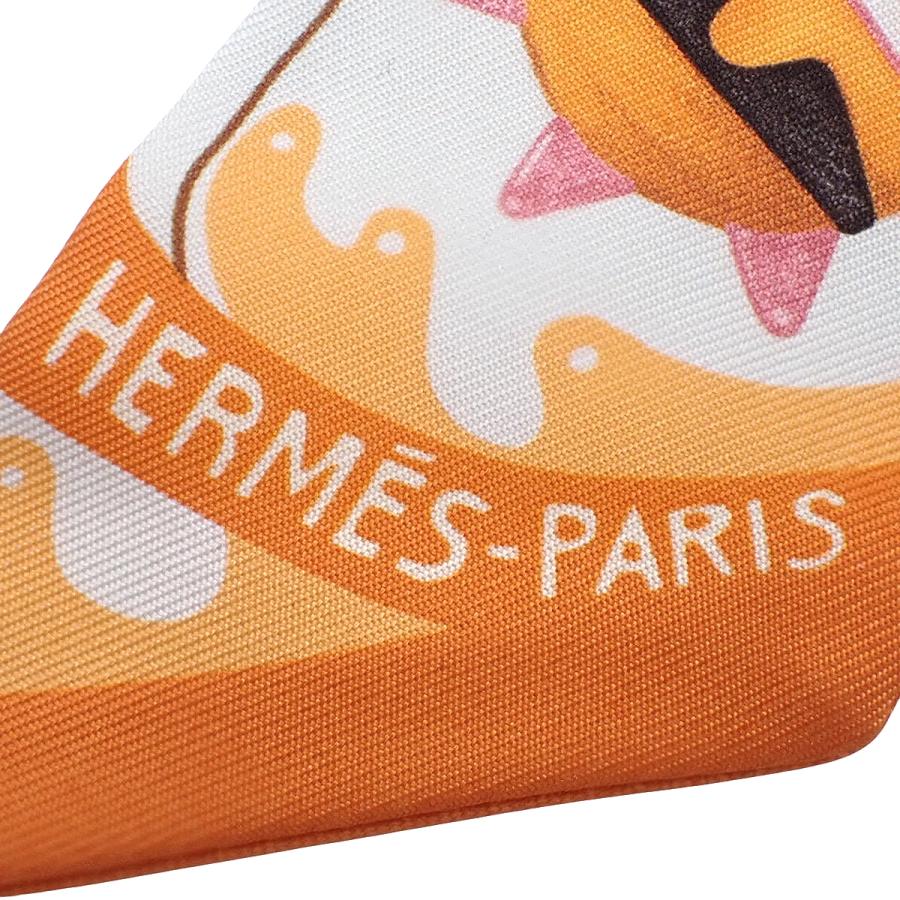 HERMES(エルメス) Funny Ice Cream ファニー・アイスクリーム ツイリー オレンジ シルク スカーフ バッグ小物 40802201487【アラモード】 | HERMES | 04