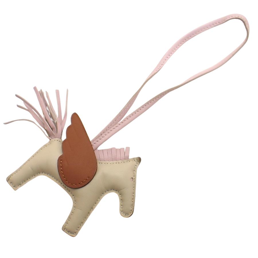 HERMES ペガサス　PM ピンク　ホワイト HERMES（エルメス） ロデオチャーム ペガサスPM クレ モーヴペール