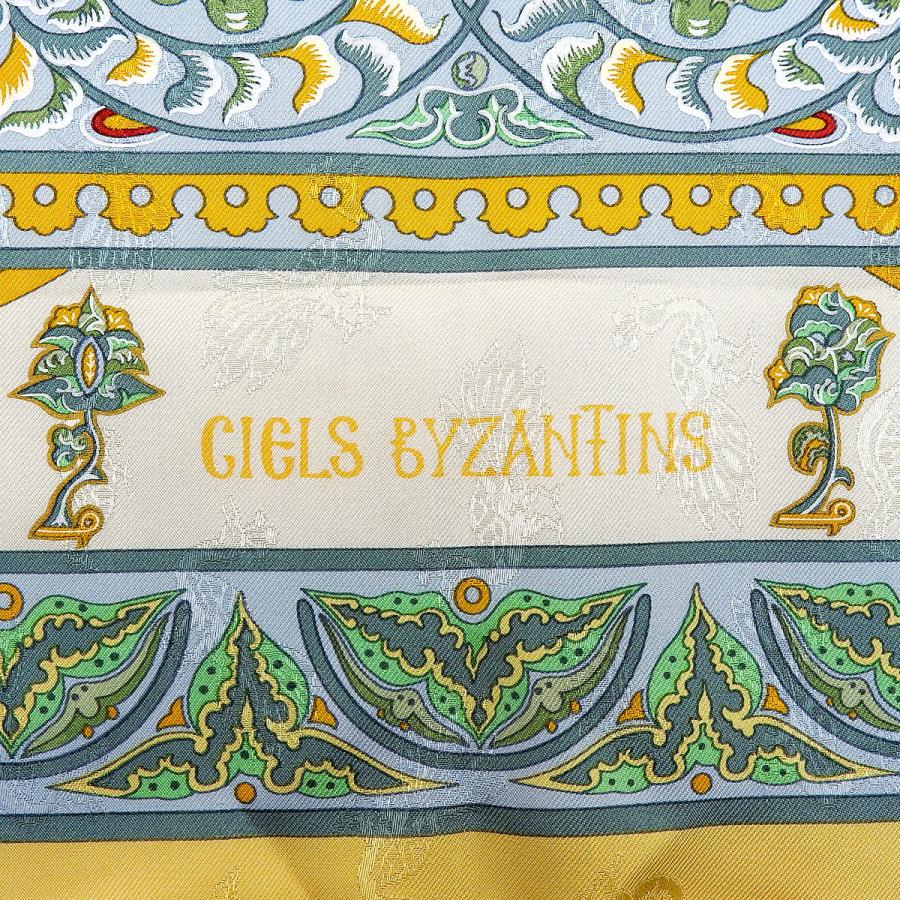HERMES エルメス カレ90 【ビザンチンの空】シルク スカーフ HERMES（エルメス） CIELS BYZANTINS ビザンチンの空 カレ90 イエロー