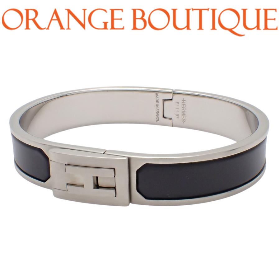 HERMES（エルメス） ジェット ブレスレット メタル バングル ブラック 