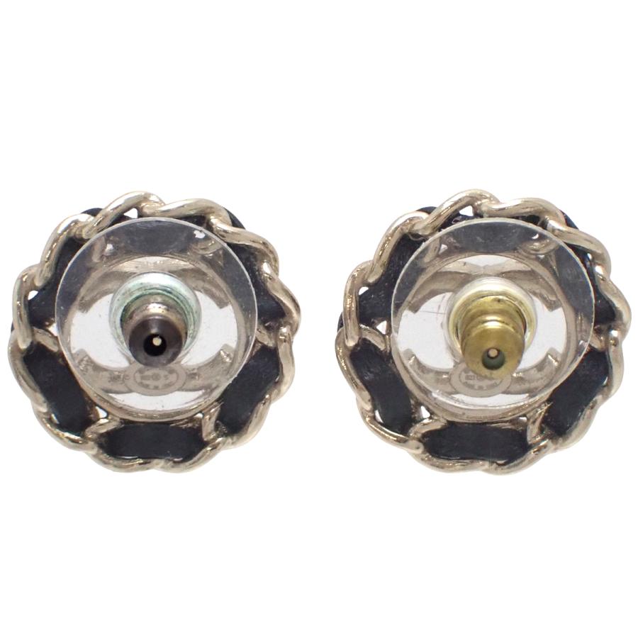 CHANEL（シャネル） ココマーク ピアス メタル(GP) レザー ライン 
