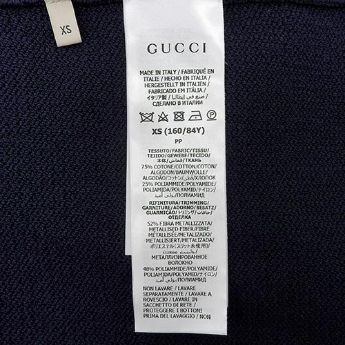 GUCCI（グッチ） ニット ワンピース 半袖 XS コットン ナイロン