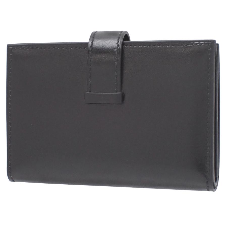 HERMES（エルメス） ベアン ミニ ブラック黒 ボックスカーフ シルバー