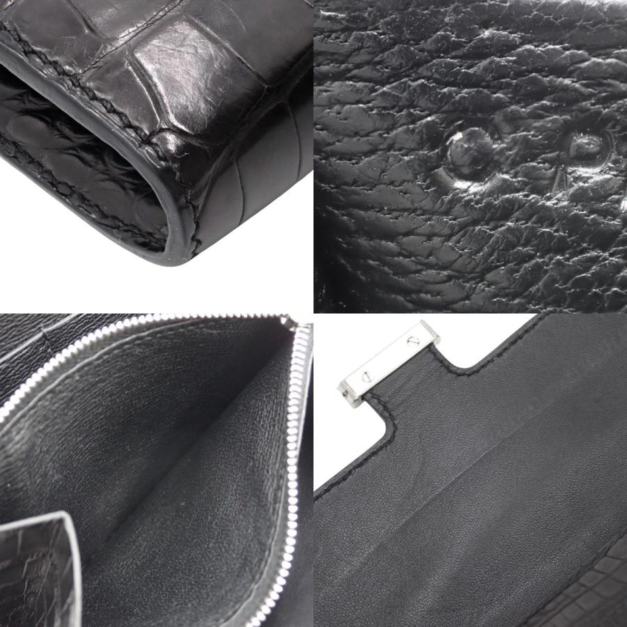HERMES（エルメス） コンスタンス コンパクト ブラック黒 アリゲーター 