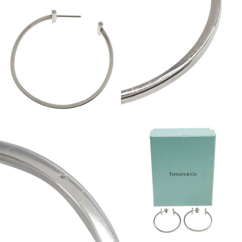 Tiffany & Co. シルバーフープピアス SV925 TIFFANY&Co.（ティファニー） T ワイヤー フープ ピアス シルバー