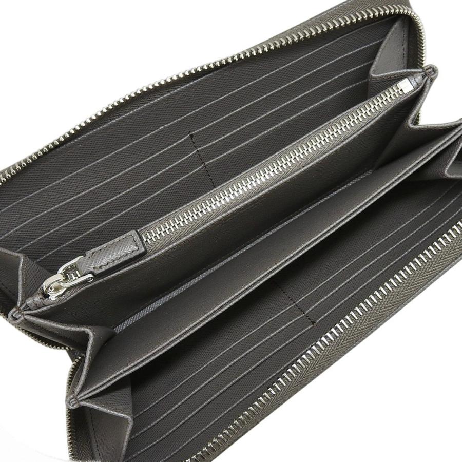 プラダ サフィアーノトライアングル ジップアラウンド財布 スモーキーグレー シルバー金具 2ML317_QHH_F0170 40803003152【アラモード】 | PRADA | 04