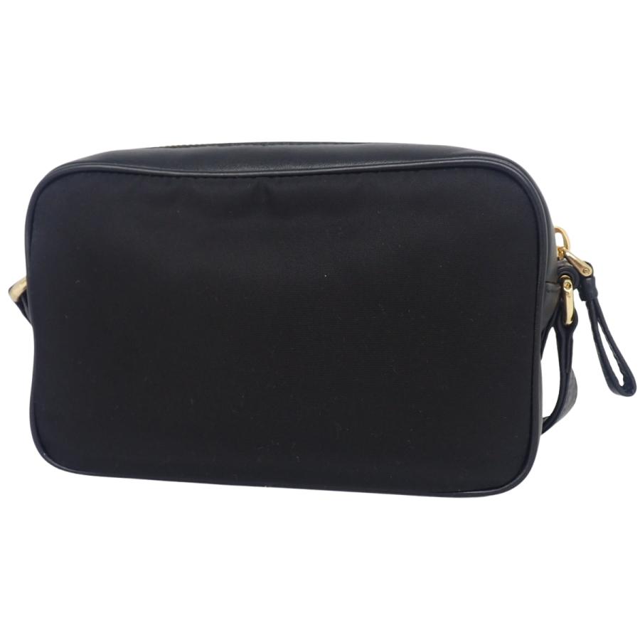 PRADA（プラダ） リボンショルダーバッグ ナイロン レザー ブラック黒
