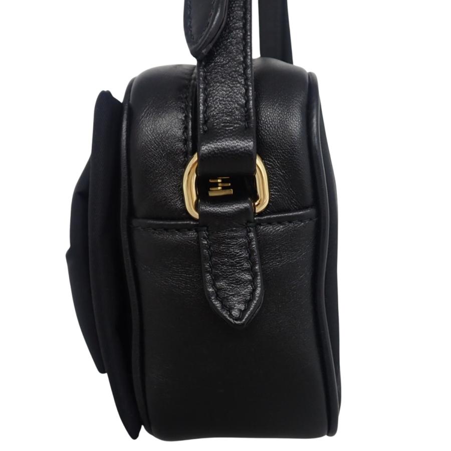 PRADA（プラダ） リボンショルダーバッグ ナイロン レザー ブラック黒