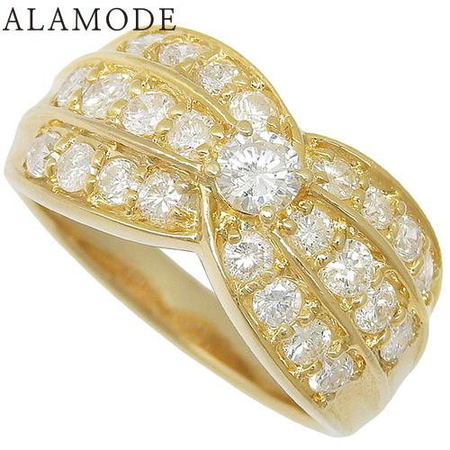 K18 18金 YG イエローゴールド リング 指輪 20号 イエローダイヤ