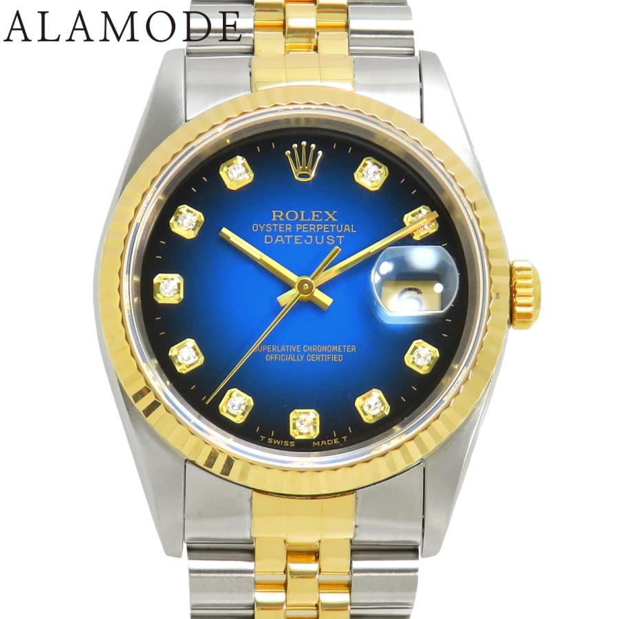 ROLEX 【保証書付】ロレックス 16233G デイトジャスト YG/SS W番(1994  