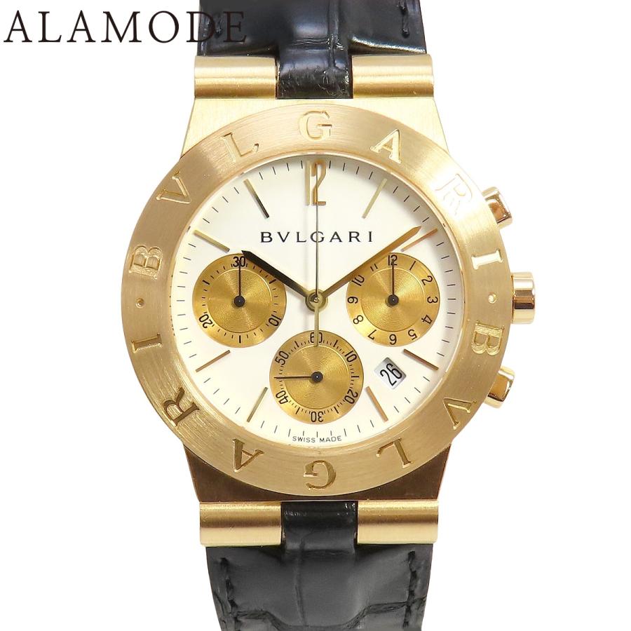 BVLGARI（ブルガリ） ディアゴノ スポーツ クロノグラフ CH35G YG/革