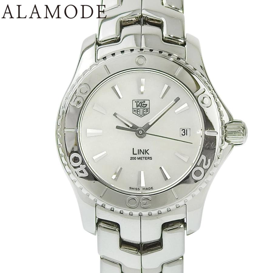 タグホイヤー リンク デイト WJ1313-0 SS シェル文字盤 ホワイト