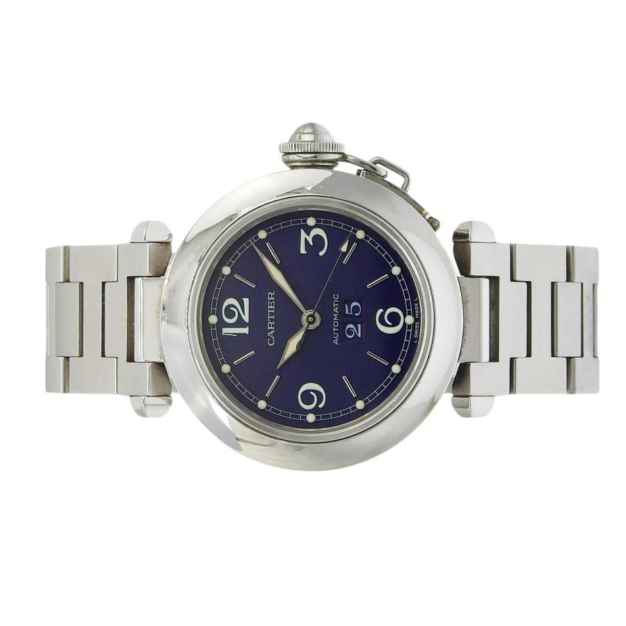 Cartier（カルティエ） パシャC ビッグデイト W31047M7 SS ネイビー