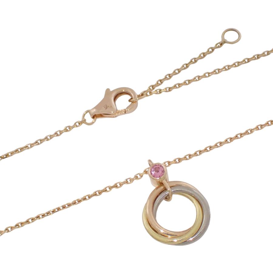 CARTIER(カルティエ) ベビートリニティ ネックレス ピンクサファイア K18YG WG PG 3.0g ピンクゴールド 41100102366【中古】【アラモード】_3