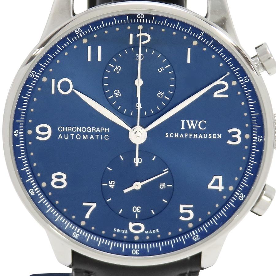 IWC ポルトギーゼ クロノグラフ IW371491 SS/革 ブルー 自動巻き メンズ 41100104536【中古】【アラモード】 | IWC SCHAFFHAUSEN | 02