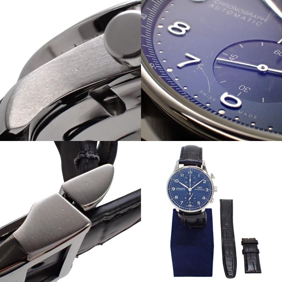 IWC ポルトギーゼ クロノグラフ IW371491 SS/革 ブルー 自動巻き メンズ 41100104536【中古】【アラモード】 | IWC SCHAFFHAUSEN | 07