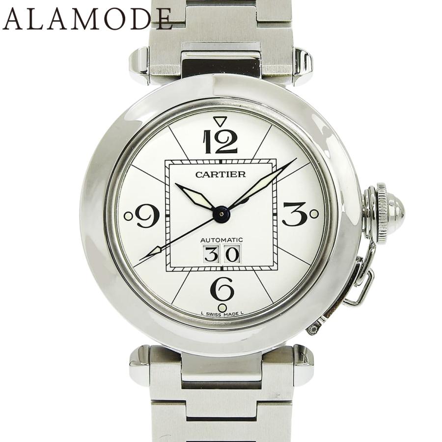 Cartier（カルティエ） パシャC ビッグデイト W31055M7 SS ホワイト 