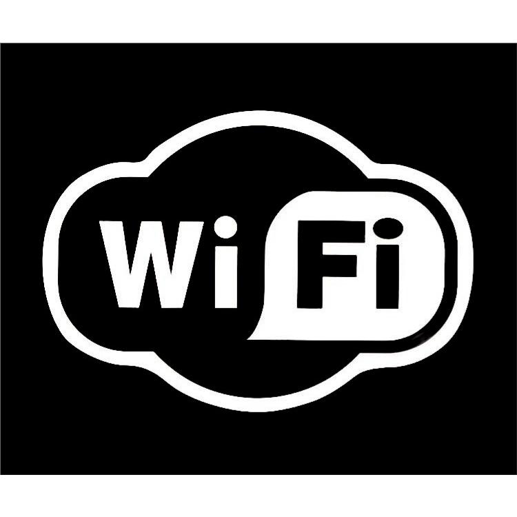 wifi　WIFI　無線通信　インターネット　無線設置あり　電波　ステッカー2枚｜alanzoe