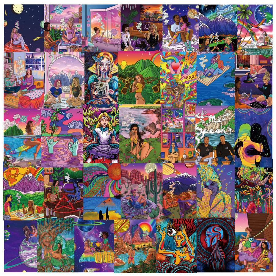 アート ファンタジー Sf 女の子 イラスト カラフル 癒し 女心 女子力アップ かわいい 手帳カスタム ステッカー50枚hq G Q 通販 Yahoo ショッピング