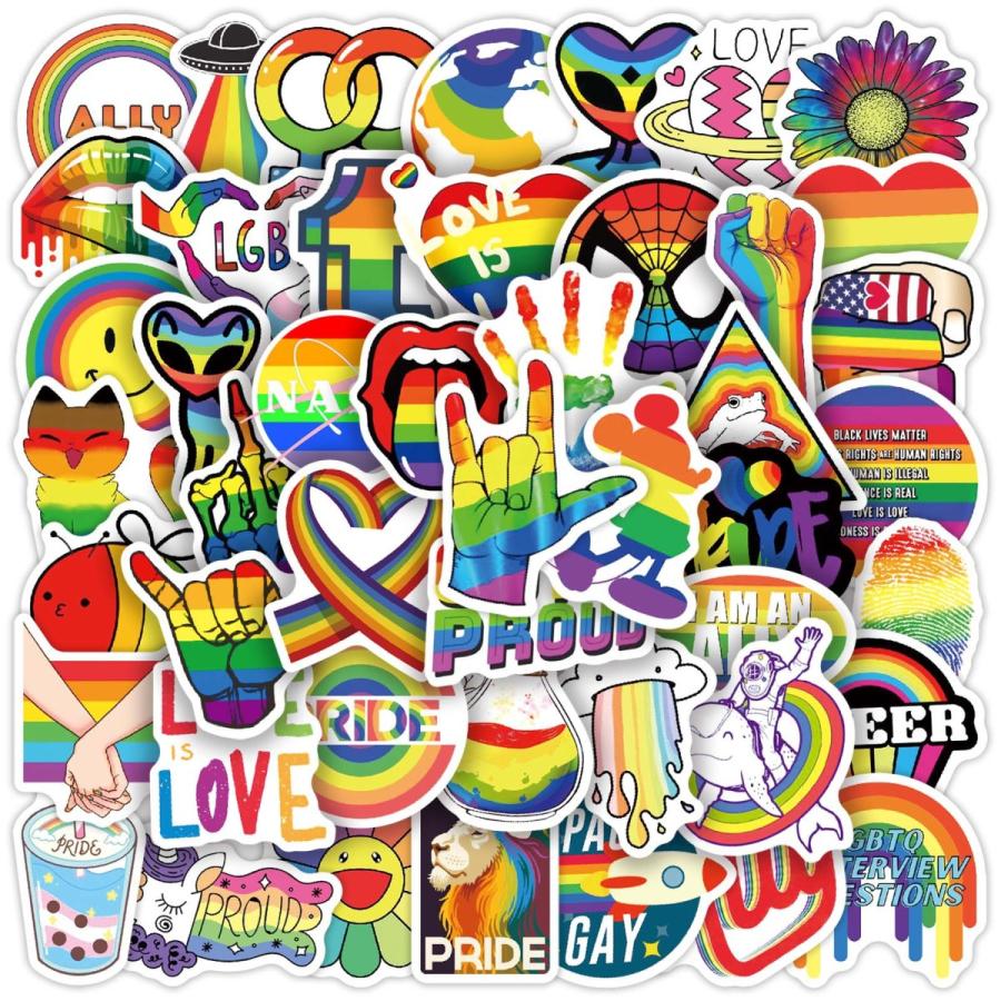 虹 七色 カラフル 鮮やか かわいい 女の子 女子力アップ ハート ステッカーボム シール ステッカー50枚eh G Q 通販 Yahoo ショッピング