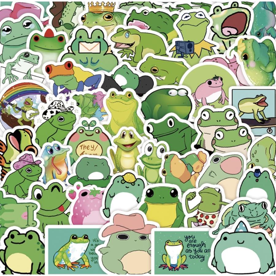 カエル かわづ かわず 蛙 両生類 カエルの王様 動物 かわいい シール