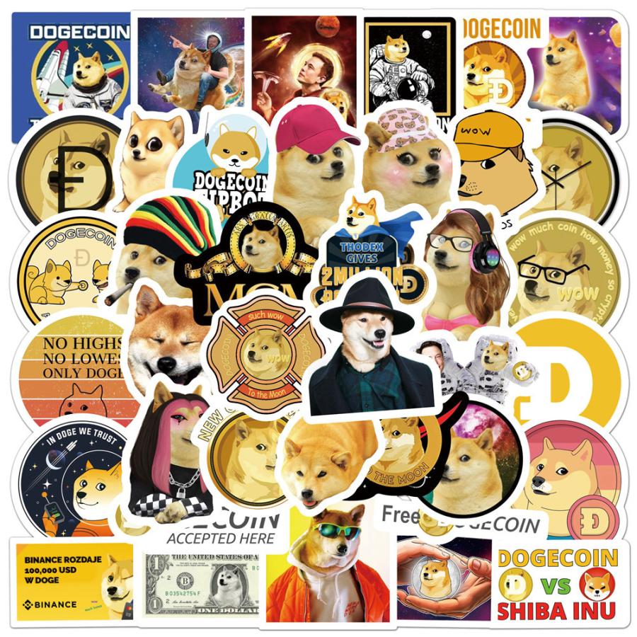 ドージコイン 柴犬 犬 ペット ワンちゃん 動物 愛犬 愛犬家 ペットショップ ステッカー50枚HQ : G&Q - 通販 - Yahoo!ショッピング