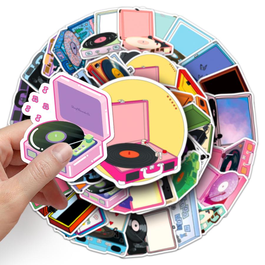 レコードプレーヤー 音楽 ミュージック オーディオマニア シール