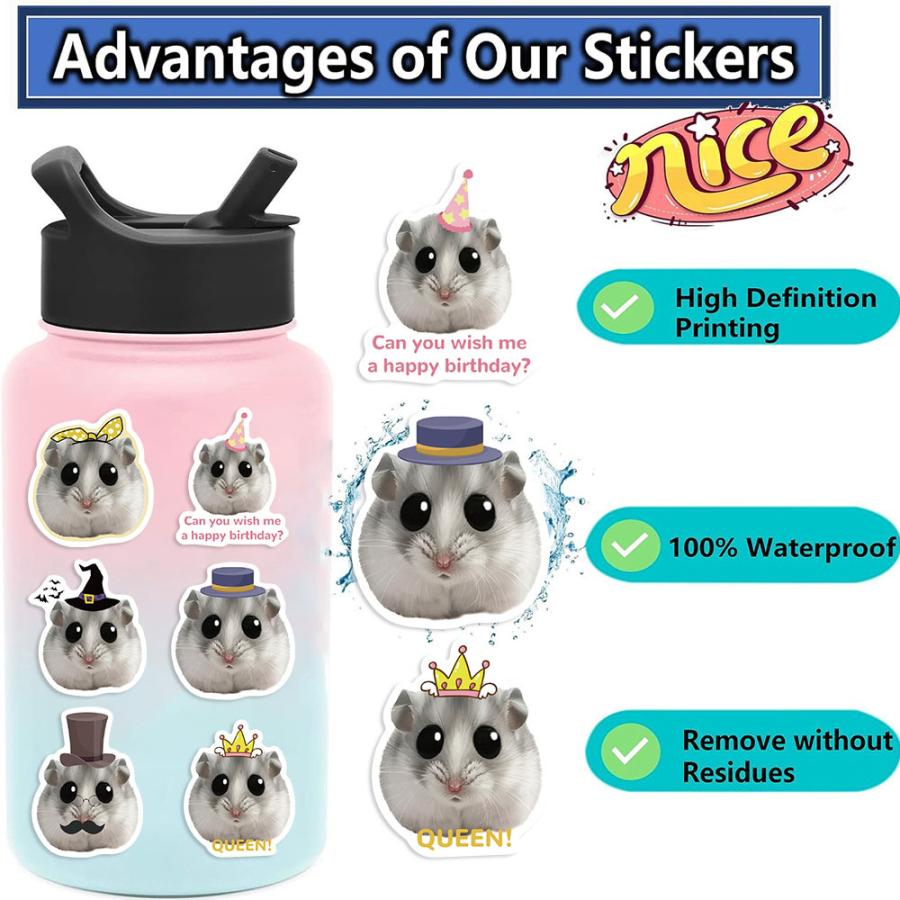 ハムスター キヌゲネズミ亜科 齧歯類 人気動物 かわいい シール