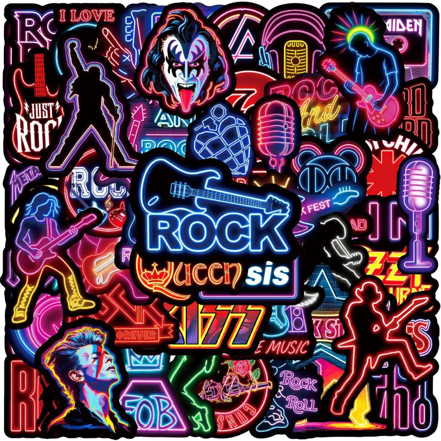 ロック Rock バンド パンク ネオン ネオンサイン風 ヘビーメタル 音楽