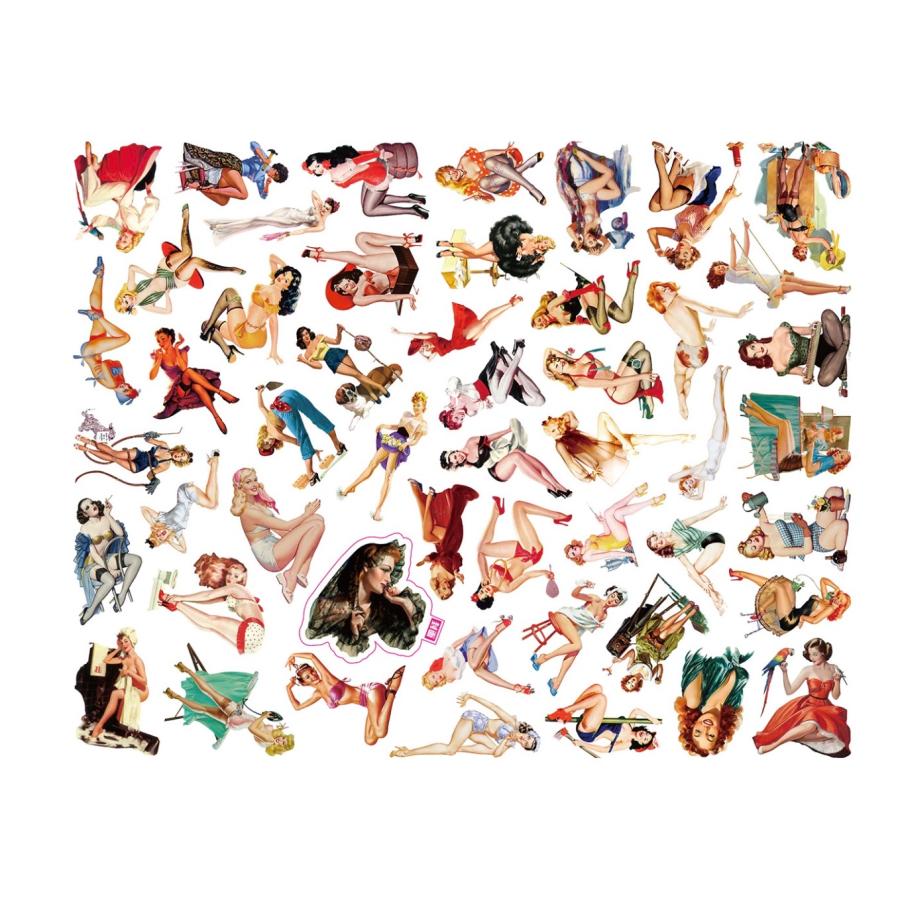 レトロ風 美人 誘惑 エロ 外人美人 アメリカガール 美女 セクシーガール Sexy スカル ステッカー50枚ct Az G Q 通販 Yahoo ショッピング