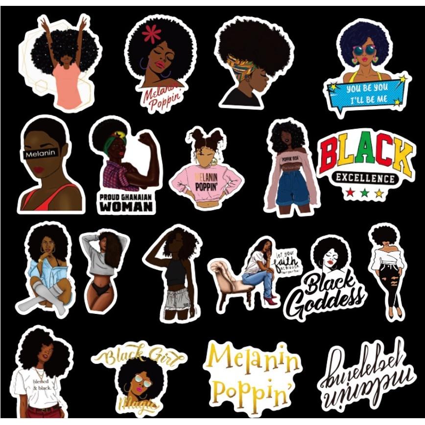 メラニン Melanin shade 黒人歌手 洋楽 音楽 人気歌手 ステッカー50 