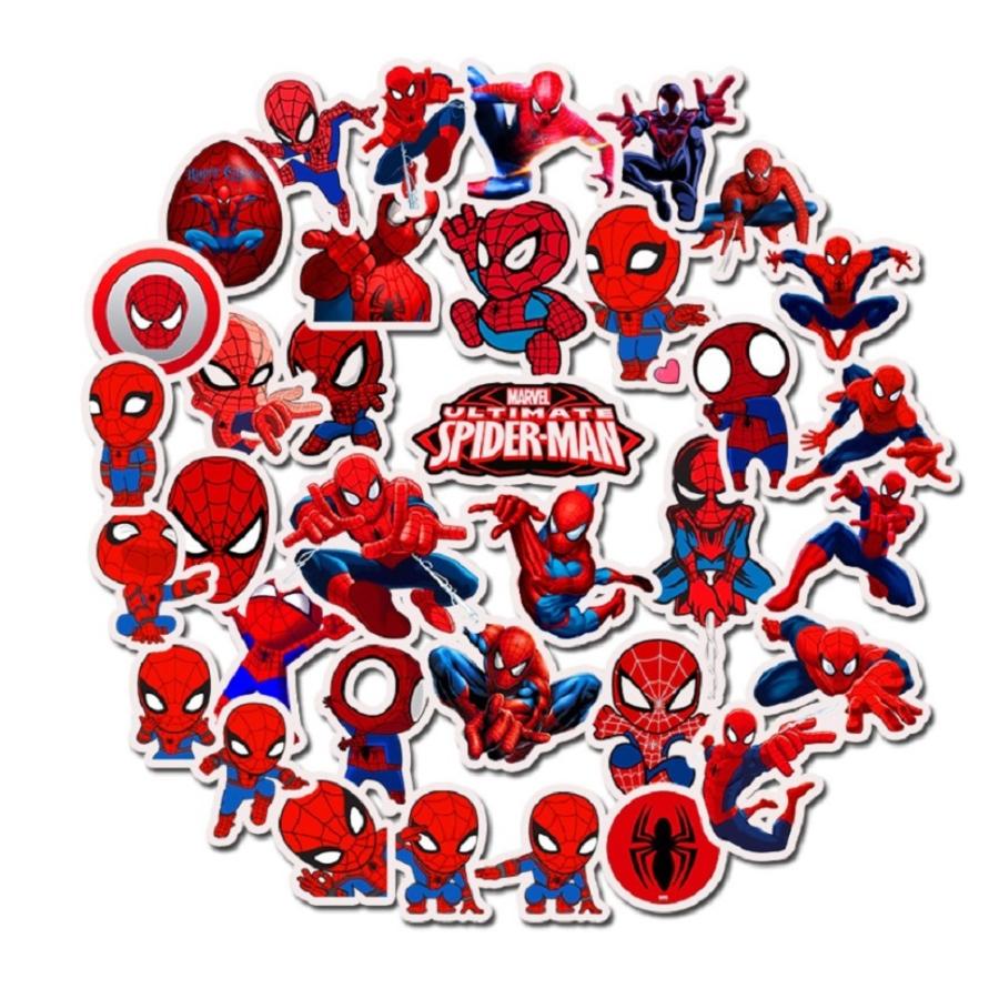 スパイダーマン ステッカー35枚セット ステッカーボム カスタム 手帳 シール