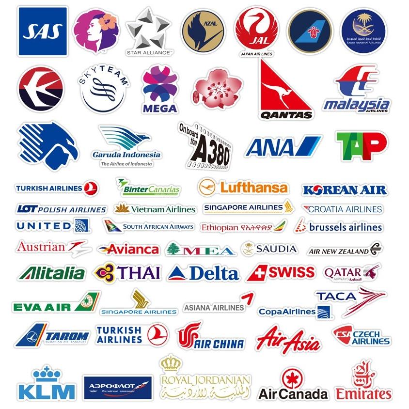 航空会社 フライト便 ロゴ エンブレム エア便 ビッグサイズ シール ステッカー55枚 Az G Q 通販 Yahoo ショッピング