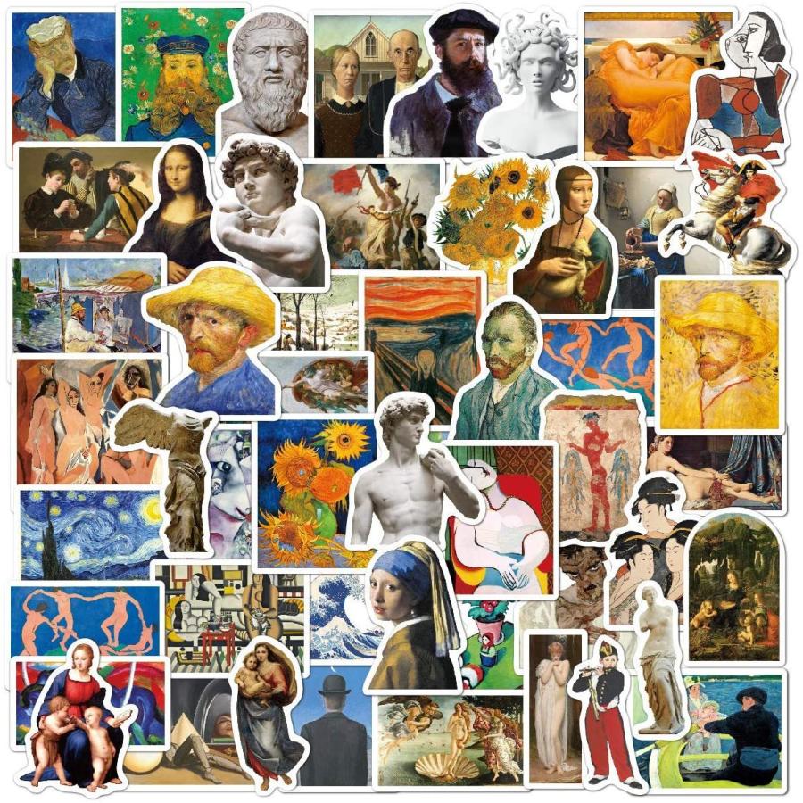 名作 超有名絵画 彫刻 骨董品 コレクション 大物画家 代表作品 ステッカー50枚GY :az21033101:G&amp;amp;Q - 通販 -  Yahoo!ショッピング