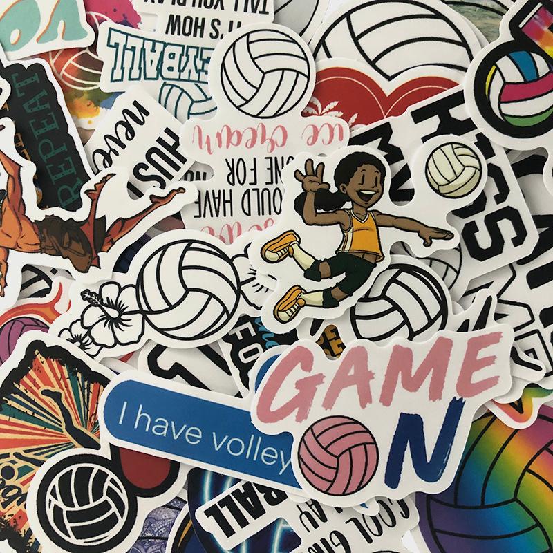 バレーボール 排球 ハイキュー 部活 シール ステッカー50枚 Az G Q 通販 Yahoo ショッピング
