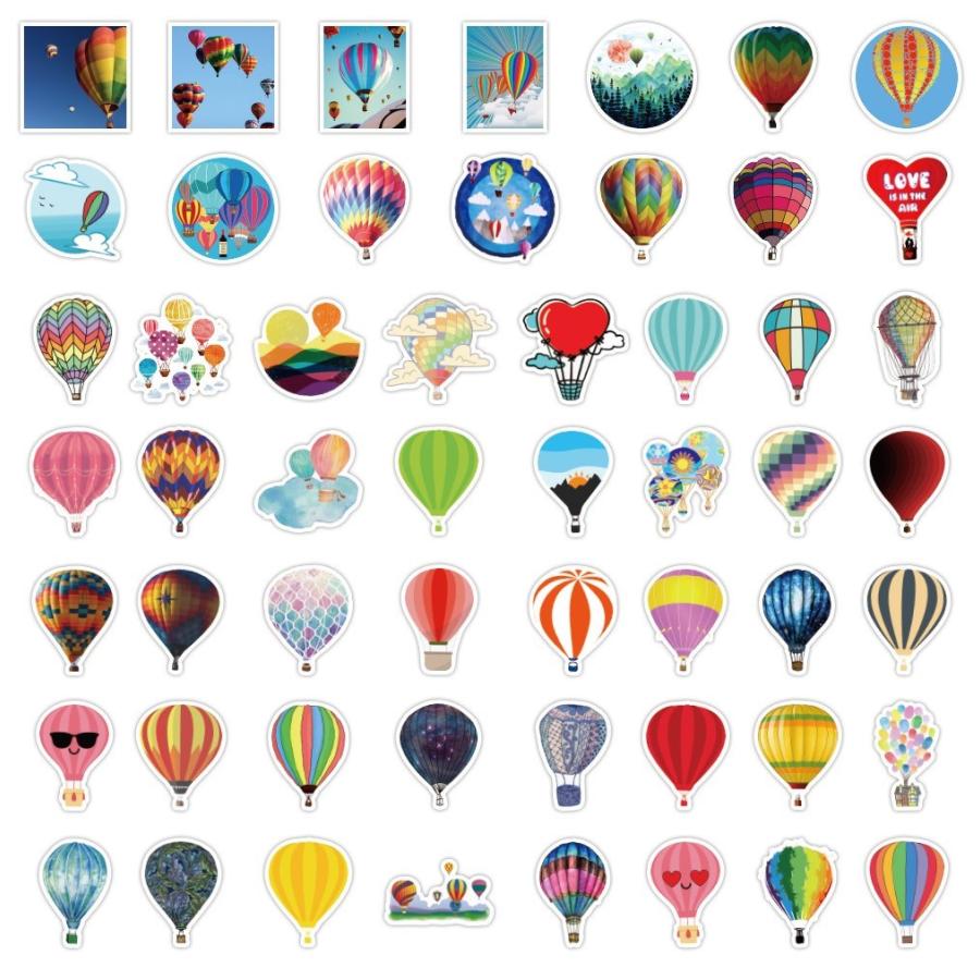 熱気球 ガス気球 ロジェ気球 気球 遊覧飛行 風船 かわいい カラフル シール ステッカー 50枚xq Az G Q 通販 Yahoo ショッピング