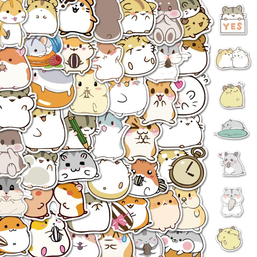 ハムスター ゴールデンハムスター キヌゲネズミ亜科 齧歯類 人気動物 かわいい シール ステッカー50枚 Az G Q 通販 Yahoo ショッピング