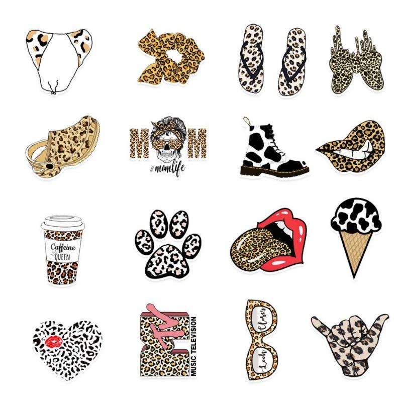 ヒョウ柄 豹柄 ジャガー柄 チーター模様 豹 シール ステッカー50
