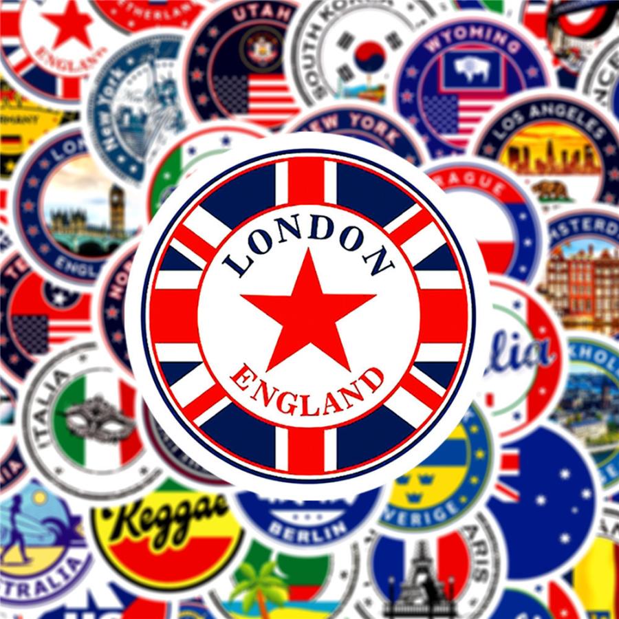 SALE/67%OFF】 国旗 国家 世界各国 国 首都 地理 シール ステッカー60枚HQ 防水ステッカー 旅行都市 世界 world traveler 円 国旗